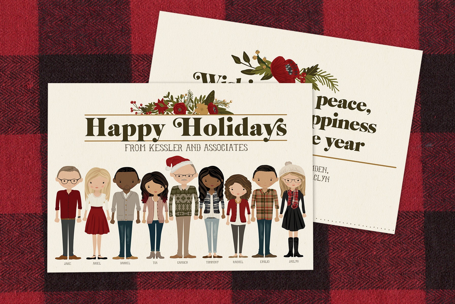 Corporate Holiday Card Personalized Law Office Christmas Etsy