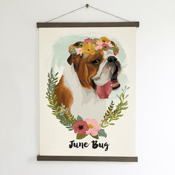 Dog with hotsell flower crown painting