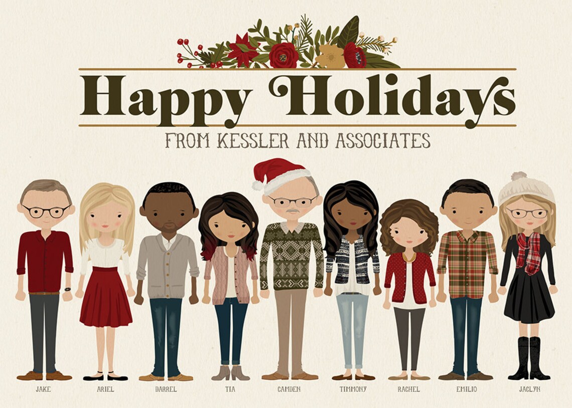 Corporate Holiday Card personalized Law Office Christmas Etsy