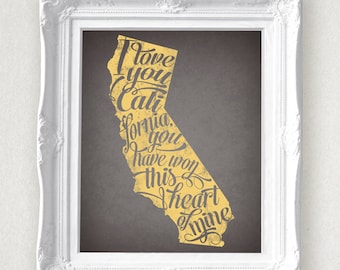 California State Print 8 x 10