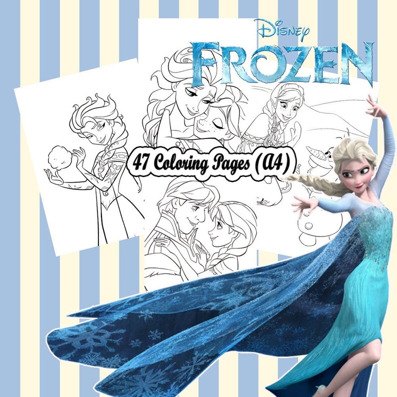 Digital Coloring Images 47 pages A4 Superior - Frozen c Printable Image Austin Mall