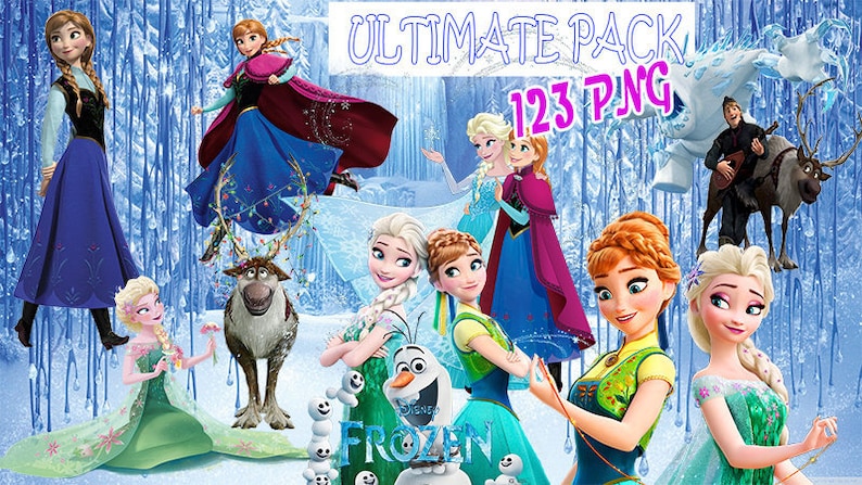 frozen fever anna elsa digital collage disney frozen ultimate set of 123 printable image clipart frozen olaf download clip art art collectibles jan takayama com