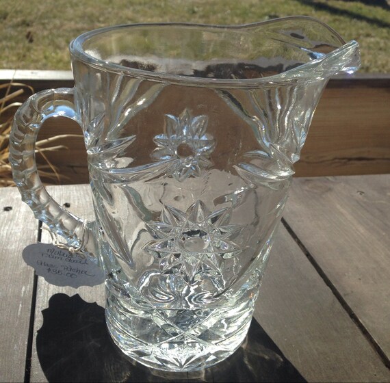 Items similar to Vintage cut glass pitcher on Etsy