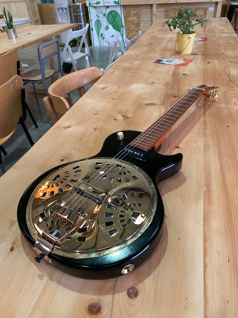 Handmade Solid Body Electric Resonator Guitar Etsy UK