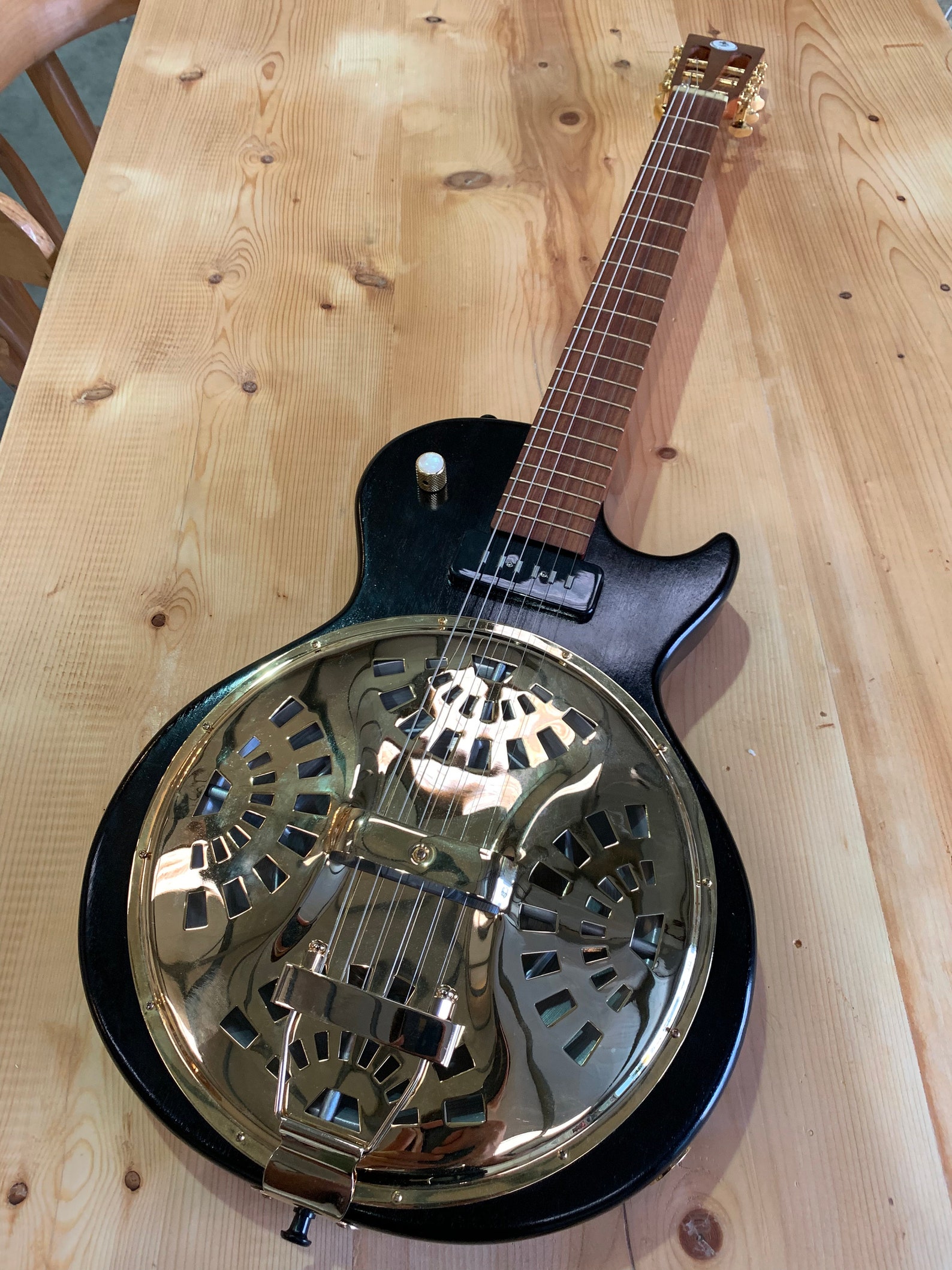 Handmade Solid Body Electric Resonator Guitar Etsy UK