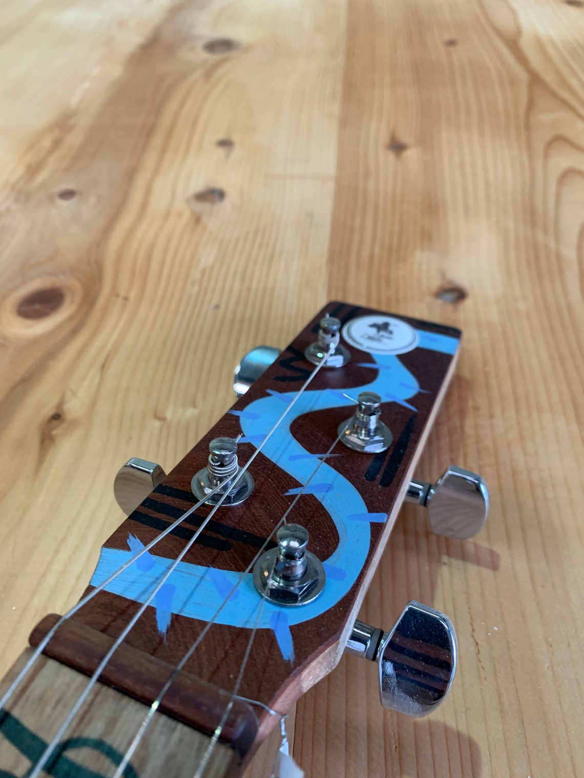 4 string solid body electric cigar box guitar hand painted Etsy