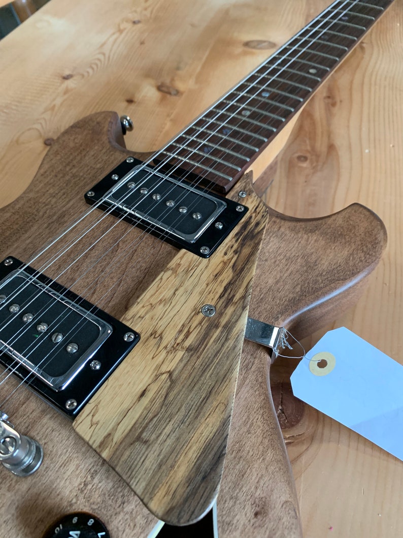 12 string hollow body electric guitar made from reclaimed wood Etsy