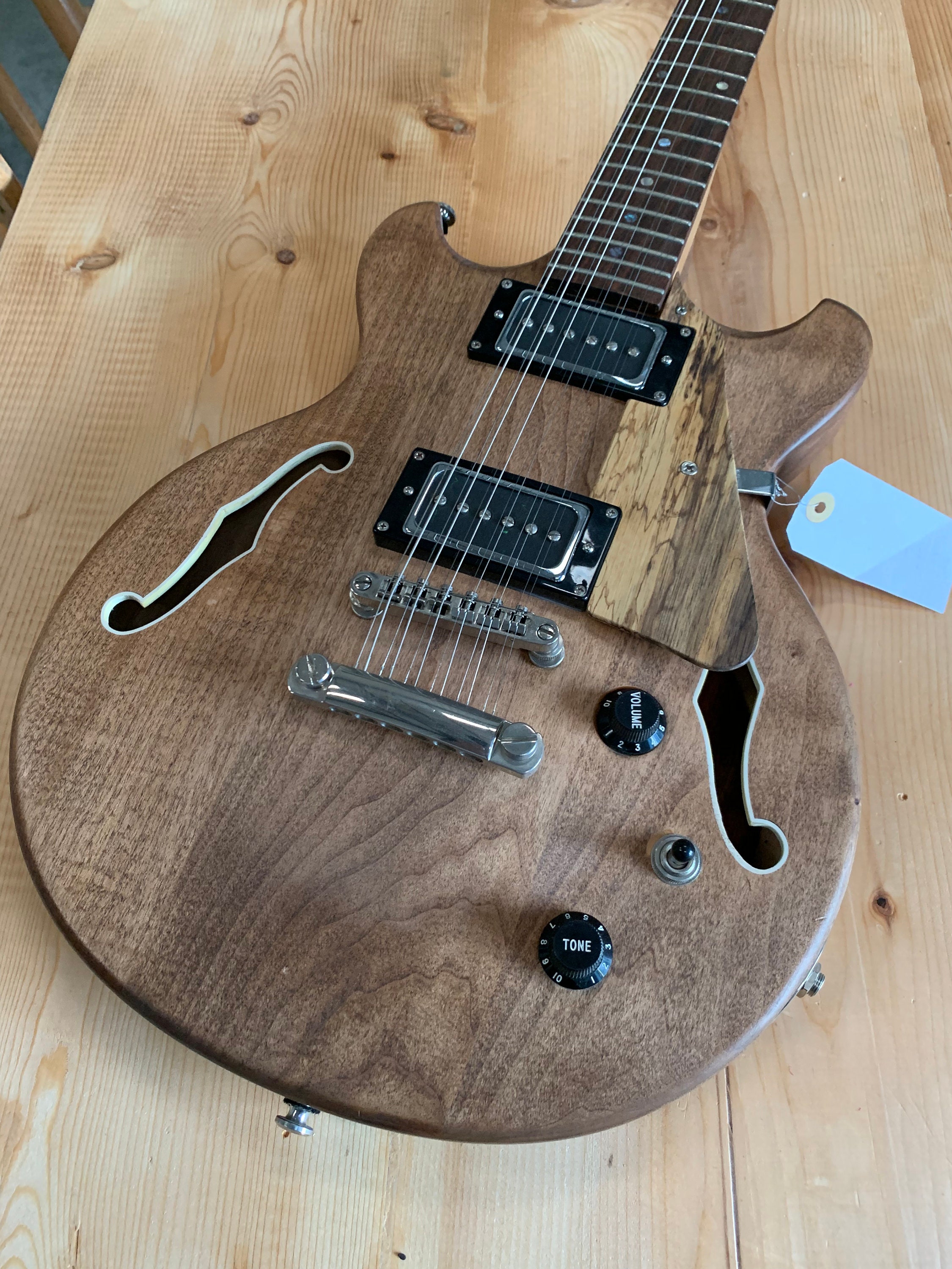 12 string hollow body electric guitar made from reclaimed wood Etsy