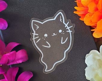 Ghost Cat Sticker / Ghost Sticker / Animal Sticker / Halloween Stickers / Laptop Stickers