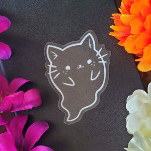 Ghost Cat Sticker / Ghost Sticker / Animal Sticker / Halloween Stickers / Laptop Stickers