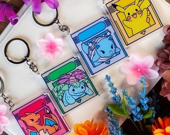 Cartridge Pocket Monster Acrylic Charm SET / Video Game Charm / Anime Charm / Cute Acrylic Keychain
