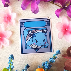 Sticker tortue d'eau cartouche / Sticker monstre de poche / Sticker anime mignon / Stickers jeux vidéo / Stickers ordinateur portable