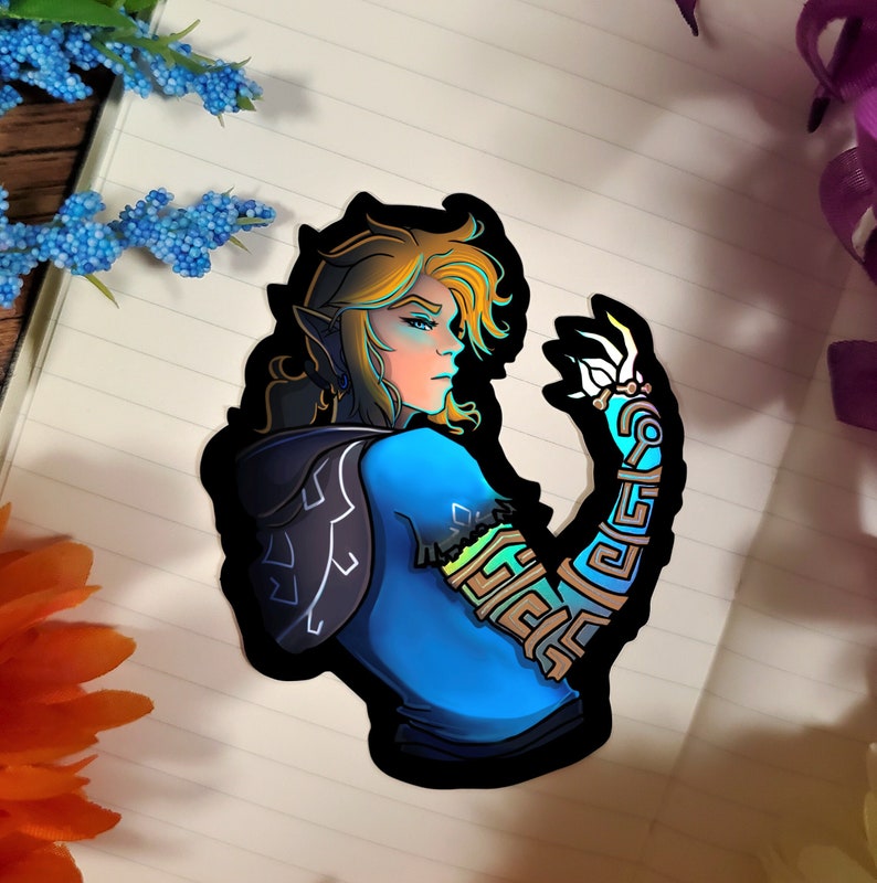 Tunic Sticker Tears of the Kingdom Sticker / Link Sticker / Holographic Sticker - Etsy