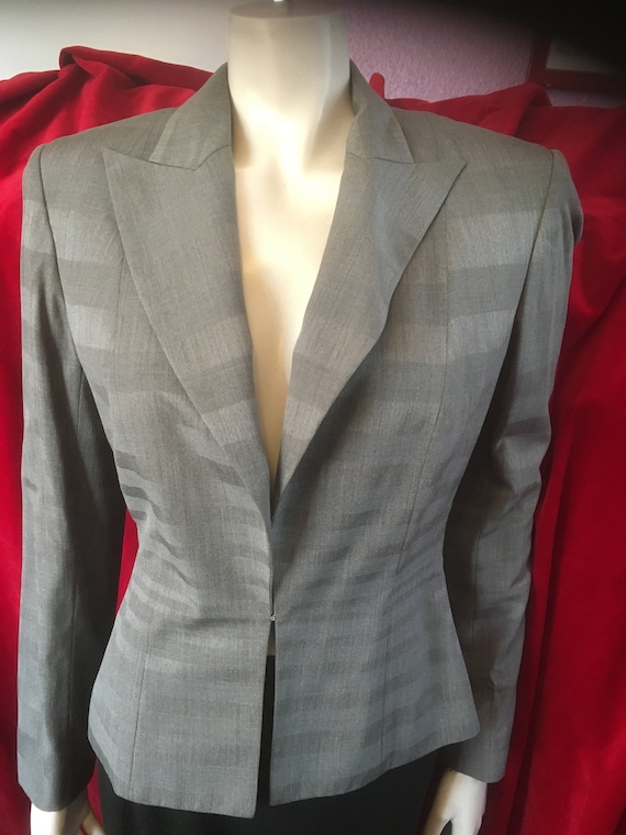 Christian Dior Fitted Waist Jacket Padded Shoulder