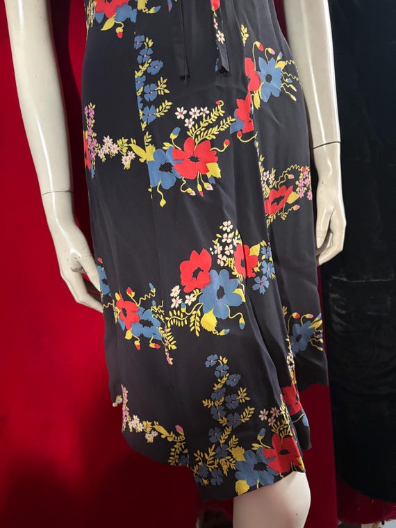 1970s Ossie Clark for Radley Short Flowered Dress… - image 11