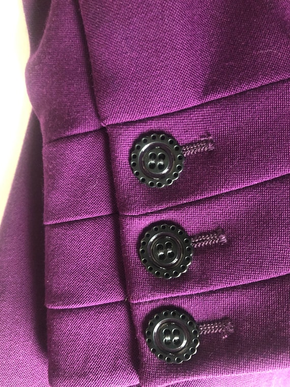 Karl Lagerfeld Vintage Suit, Purple Wool Skirt, A… - image 8