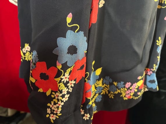 1970s Ossie Clark for Radley Short Flowered Dress… - image 13