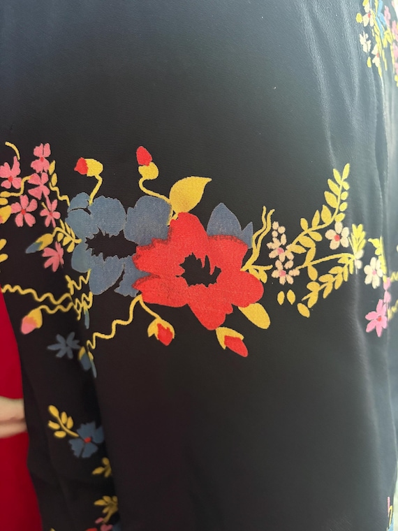 1970s Ossie Clark for Radley Short Flowered Dress… - image 14