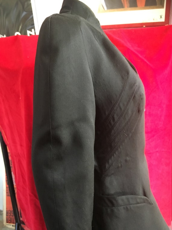 1980s Iconic THIERRY MUGLER Black Skirt Power Sui… - image 3