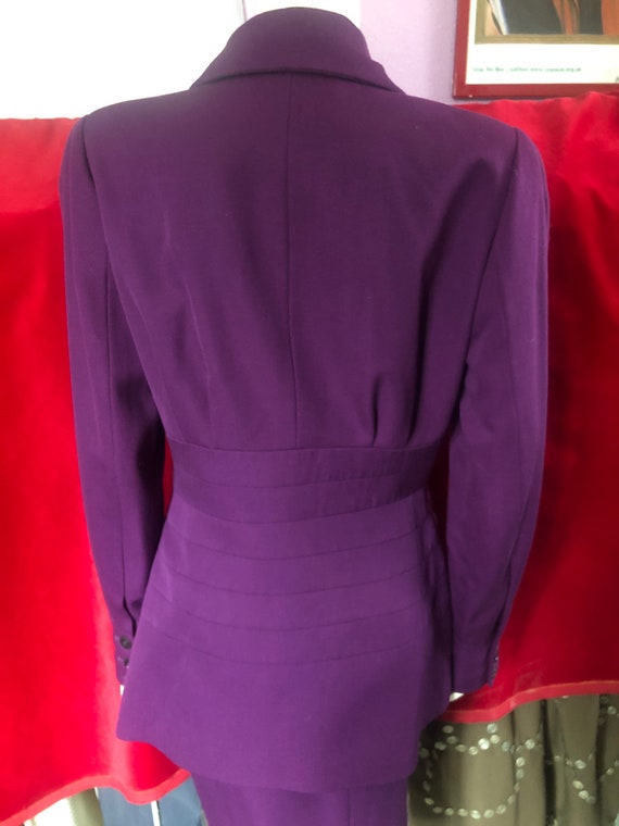 Karl Lagerfeld Vintage Suit, Purple Wool Skirt, A… - image 6