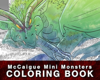 DIGITAL McCaigue Mini Monster Coloring Book