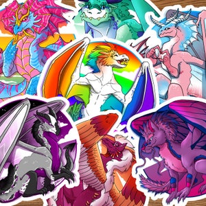 Pride Dragon Stickers