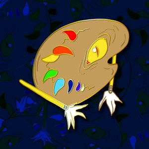 Paint With Blood Enamel Pin - Mimic Art Supplies