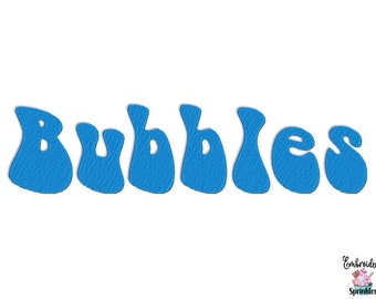 Bubbles Machine Embroidery Font Alphabet, Fun Embroidery Download, BX Machine Embroidery Font, Embroidery Machine Font Collection - 3 Sizes