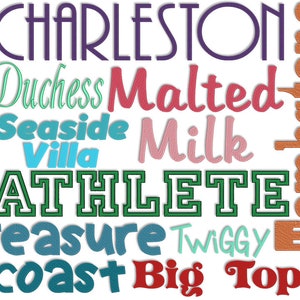 Machine Embroidery PES Font Bundle, 10 Embroidery Fonts Set, Letter Embroidery Designs, PES Format Only, Instant Download Embroidery