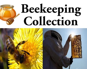 50 Guide To Beekeeping Books, Learn How to Keep Bees, Honey Bee, Hive Management, Queen Bee, Apiculture, Bee Equipment, Instant Download