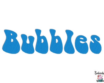 Bubbles Machine Embroidery Font Alphabet, Fun Embroidery Download, BX Machine Embroidery Font, Embroidery Machine Font Collection - 3 Sizes