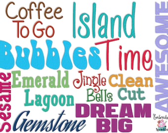 BX Machine Embroidery Font Bundle, 10 Embroidery Fonts Set, Letter Embroidery Designs, BX Format Only, Instant Download Embroidery