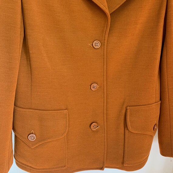 1970s Vintage Rust Blazer Jacket, Vintage Wool Co… - image 8