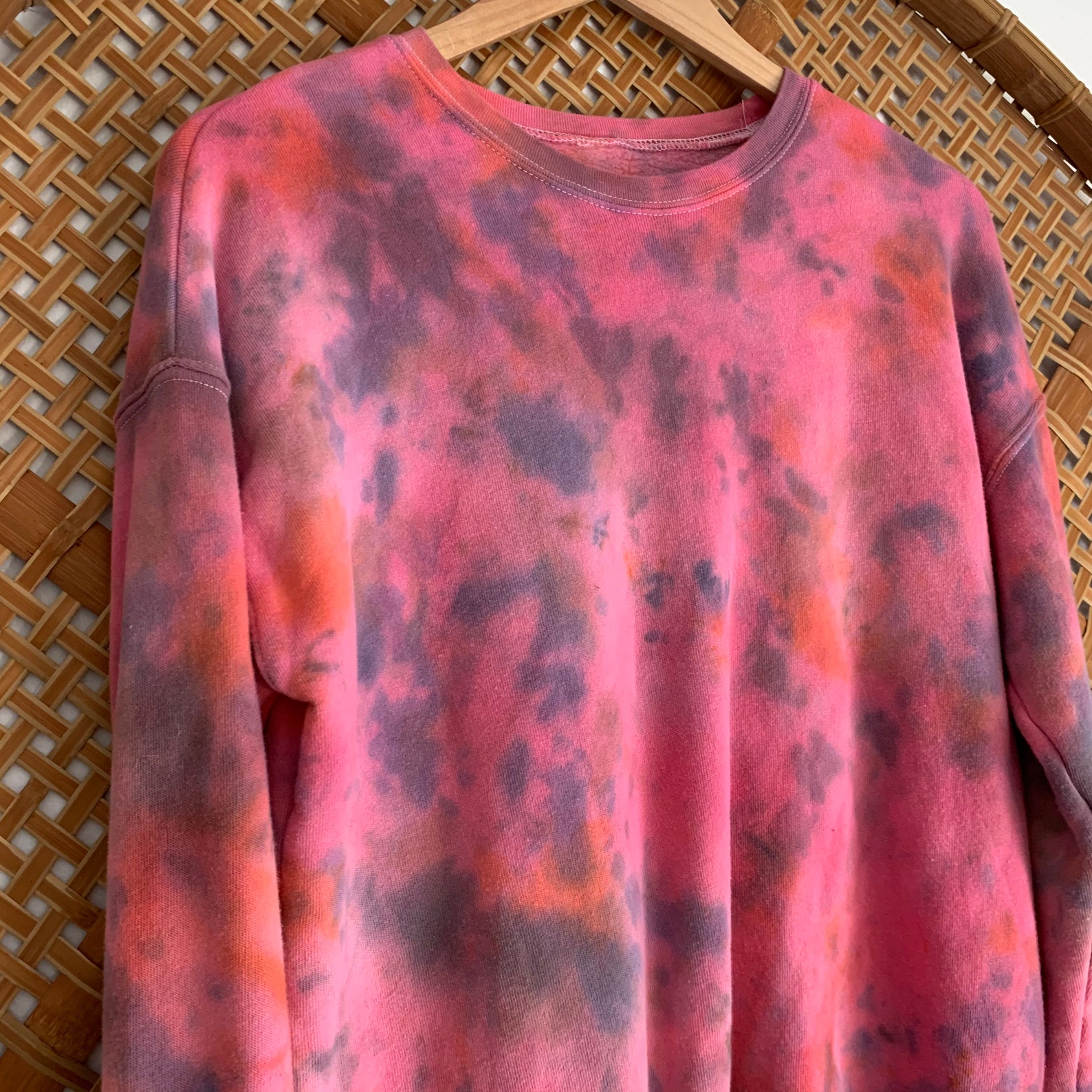 Pink Tie dye Sweatshirt Pullover Sweatshirt Crewneck | Etsy