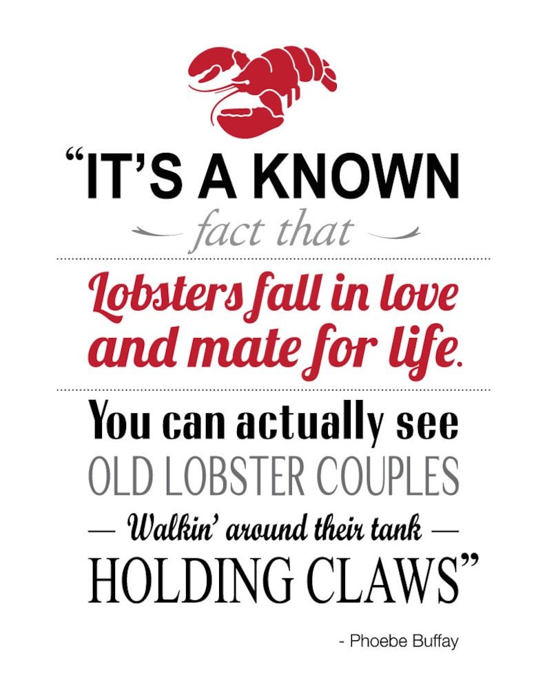 Lobster Friends Quote Etsy
