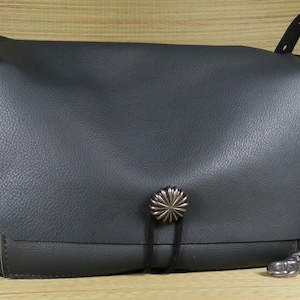 Style in Gray Leather handbag   handmade by me in Virginia, USA  for Gaming Dice+_