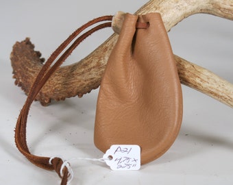 leather pouch handmade in USA by me