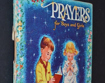 Prayers for Boys and Girls, Tell-A-Tale Whitman Books, Vintage Children's Book, 1957