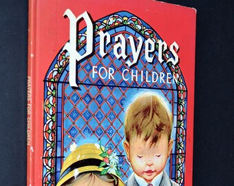 Prayers for Children, Large Format Golden Book, Vintage Children's Book, 1975