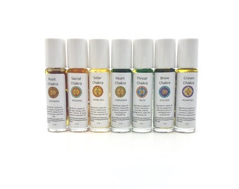 7 Chakra Roll On Gemstone Anointing Oil Chakra Perfume Oil Essential Oils
