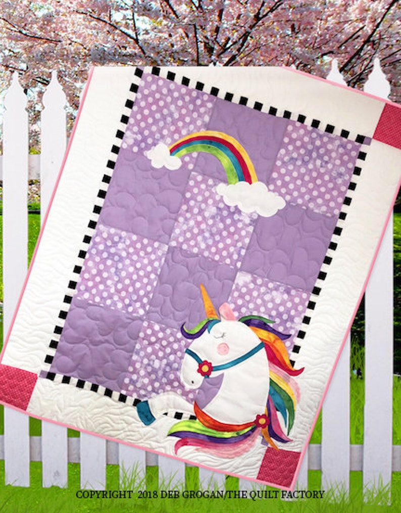 Download Appliqué Unicorn-Urbi Unicorn Downloadable Quilt Pattern ...