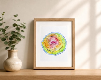 RESERVADO - Pintura personalizada de embriones en acuarela y tinta: Arte personalizado para FIV y fertilidad.