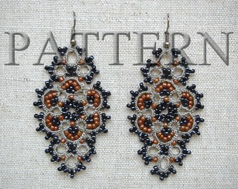 Tatting Pattern PDF – Earrings – Lace - Jewelry