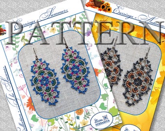 Tatting Pattern Collection PDF – Earrings – Lace - Jewelry