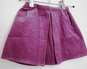 Jupe fille taille 6 ans  en velours lavande