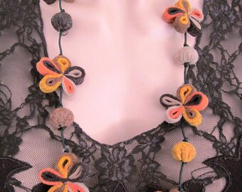 Necklace autumn fairy flowers