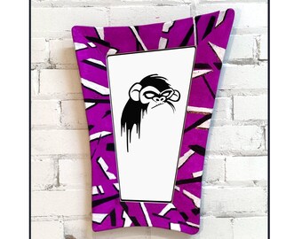 DANkWOOD Whimsical Upcycled chipwood frame, Chalk board/Eraser board, Paint/Stain, wONKy, CroOKed, Includes your choice of cartoon image.