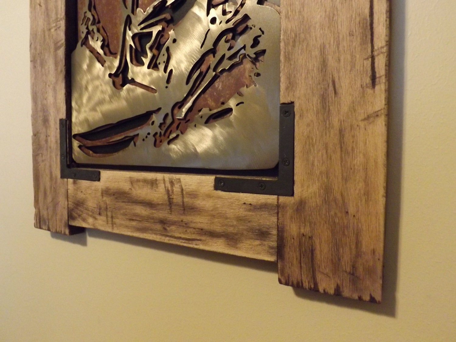 Rustic reclaimed pallet wood frames distressed/glazed made Etsy