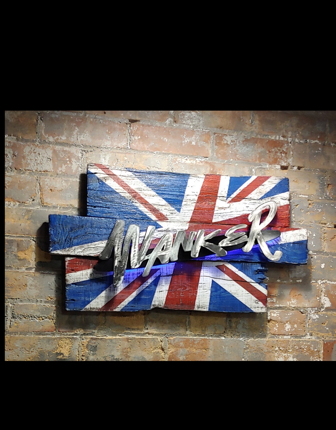 Union Jack British Flag 3D Layered Metal Art, England, Wanker, Led ...
