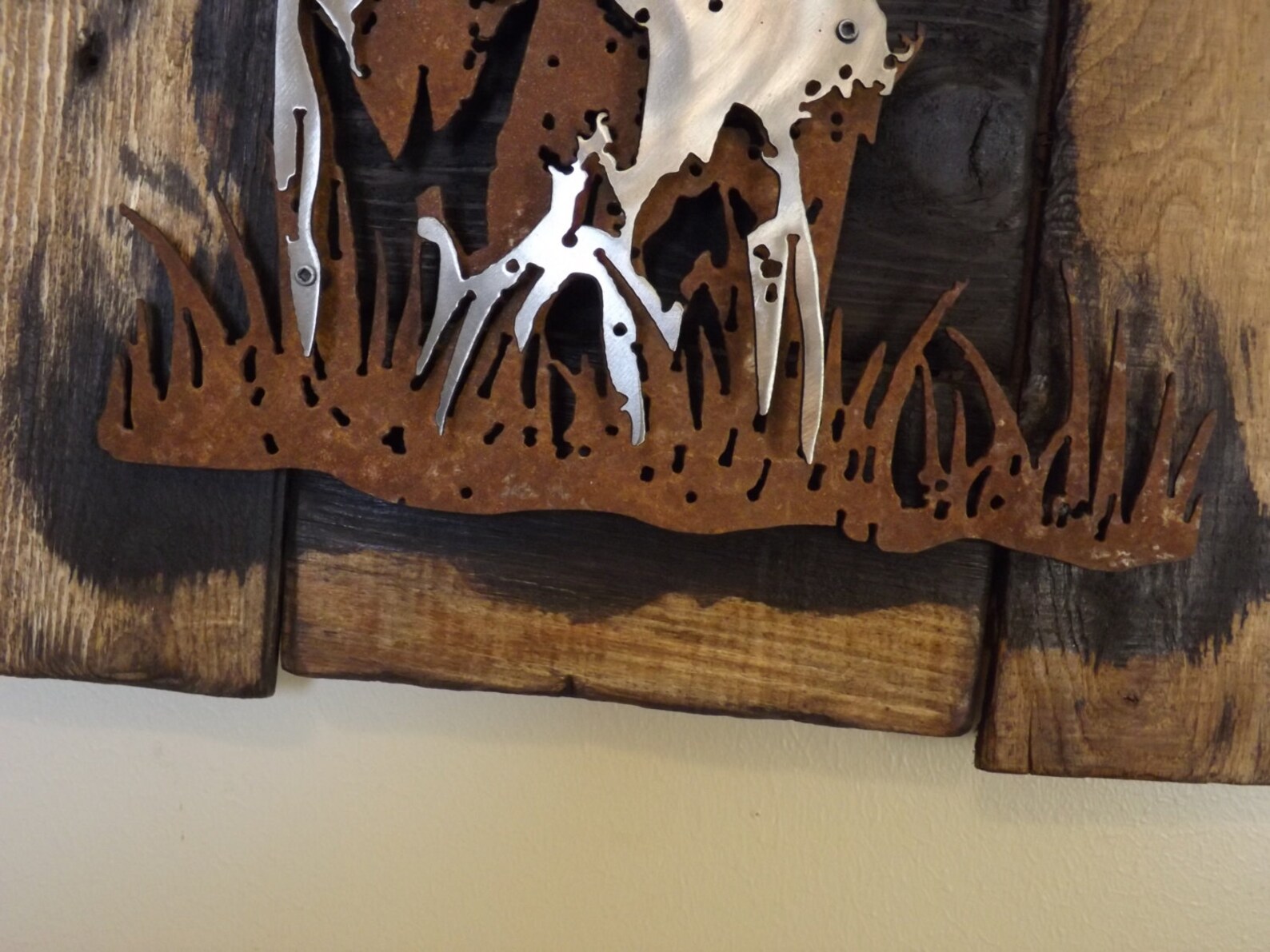 Bull Elk Rustic 3D layered medal art on reclaimed wood frame Etsy